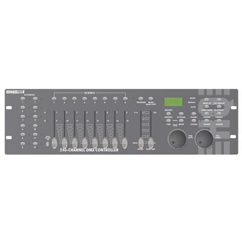 240-channel DMX controller with jog wheels, Cablato, Pulsanti, Nero, Grigio, ENG, Metallo, 12V DC - Foto 1